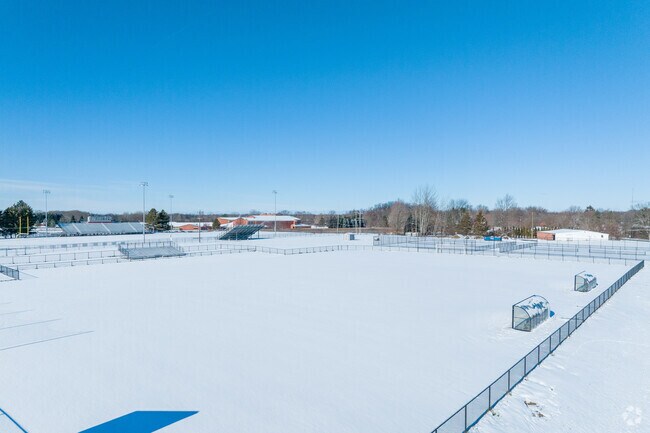 Leslie Middle School has shared athletic facilities with the high school.