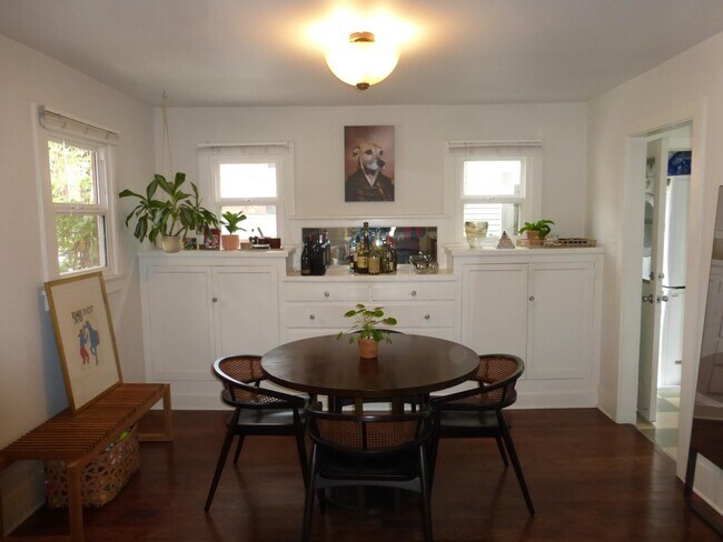 Dining area with built ins