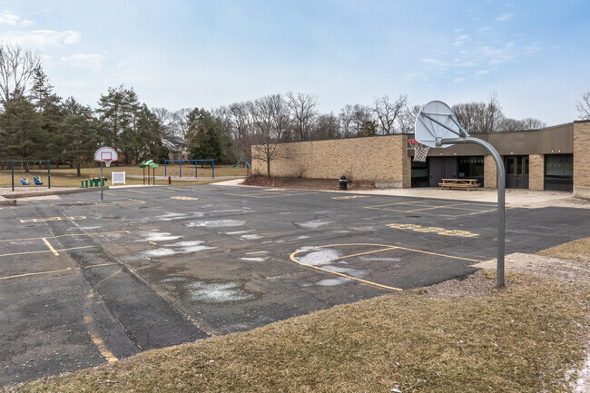 Hamilton Elementary School basketball court.
