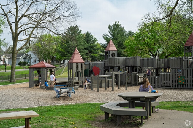 There is plenty to climb and explore at the Myrick Park playground.