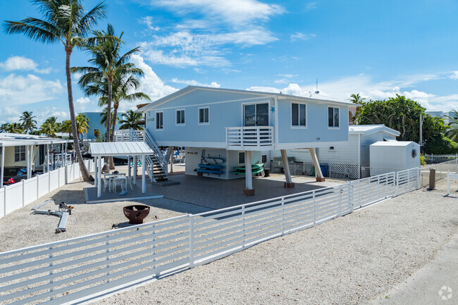 Elevated homes are a popular site in Tavernir protecting it from severe weather flooding.