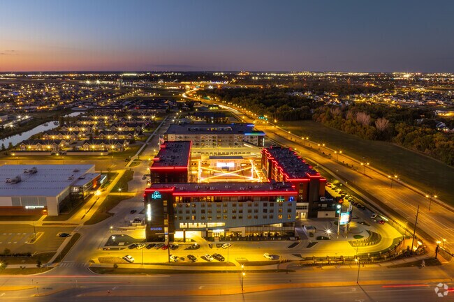 The Lights Plaza is a beacon in the heart of West Fargo, offering dining and living options.
