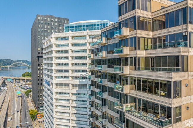 Condos with outstanding views line the streets in The Point.