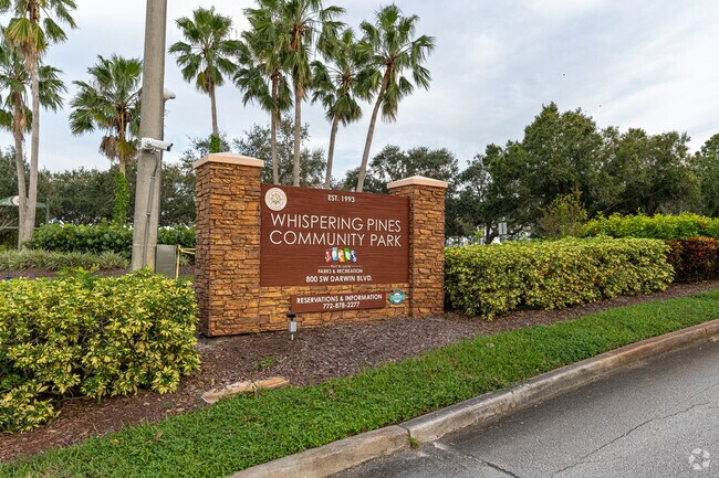 Whispering Pines Park is located right behind Treasure Coast High School.