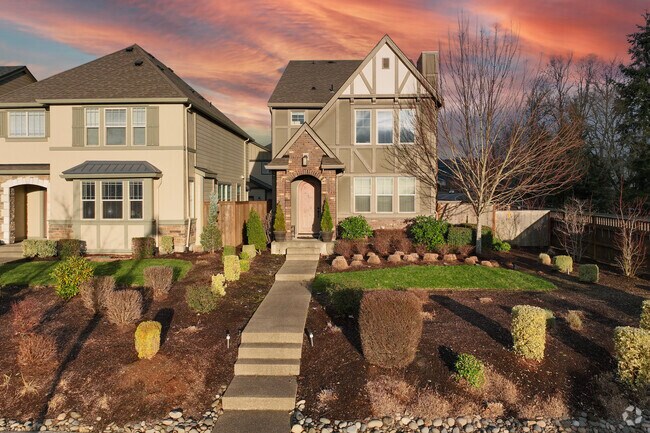 Single family New Tudor style homes in Bethany often flaunt well groomed front yards.
