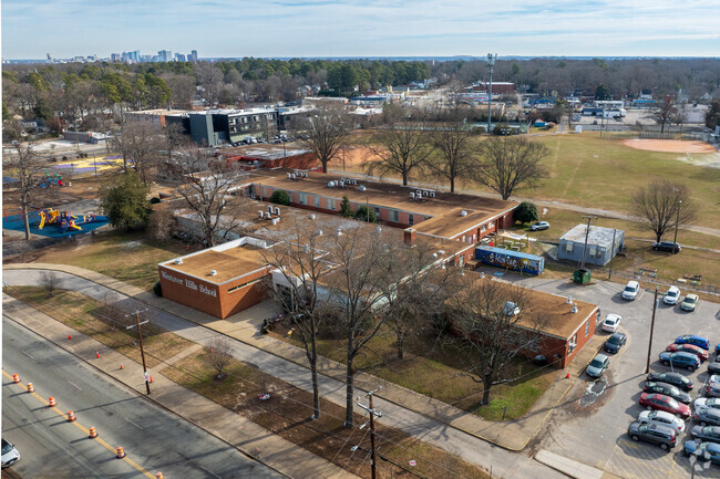 An aerial view of Westover Hills Elementary School.