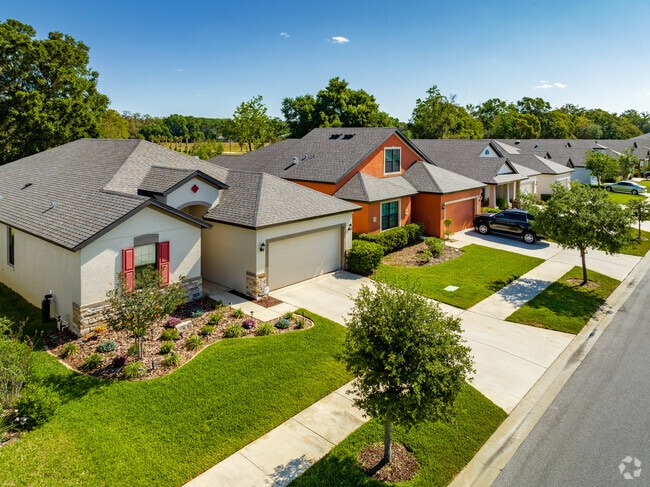 New subdivision homes have beautiful yards.