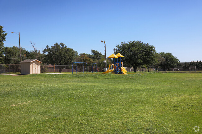 Kids can climb on the playground at Benton Elementary School.