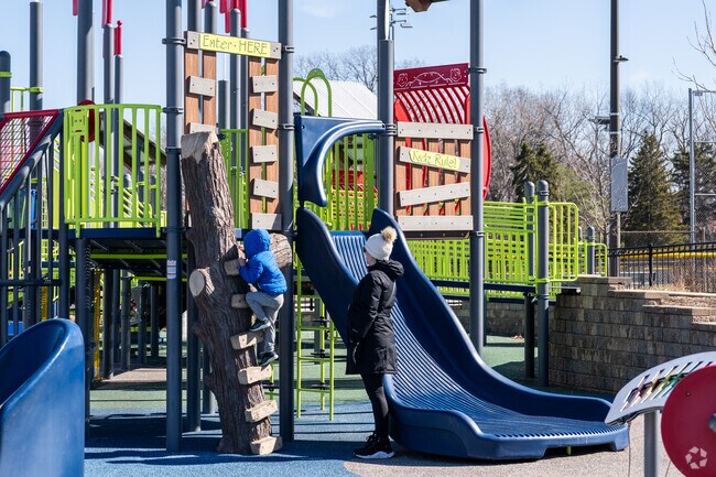 Kids love the playground at Oak Brook Park District Recreation Center near Brook Forest.