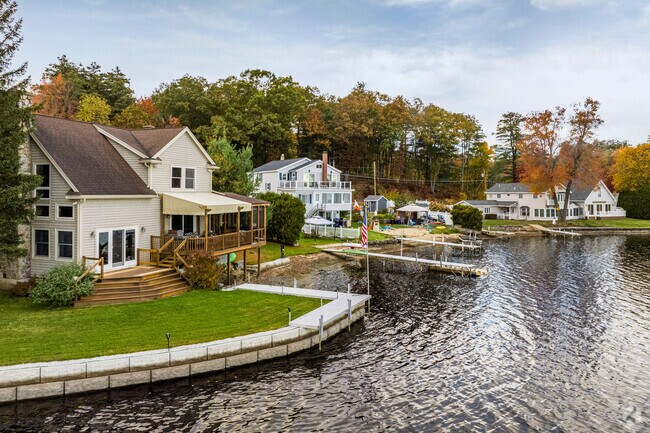 Some lucky Lunenberg residents enjoy waterside homes on Lake Shirley.