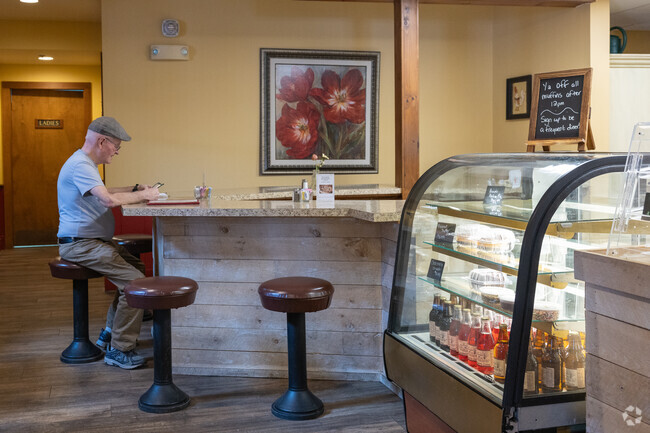 Snag a stool at the counter at Statford Farms Restaurant in Somersworth and grab a tasty slice of pie.