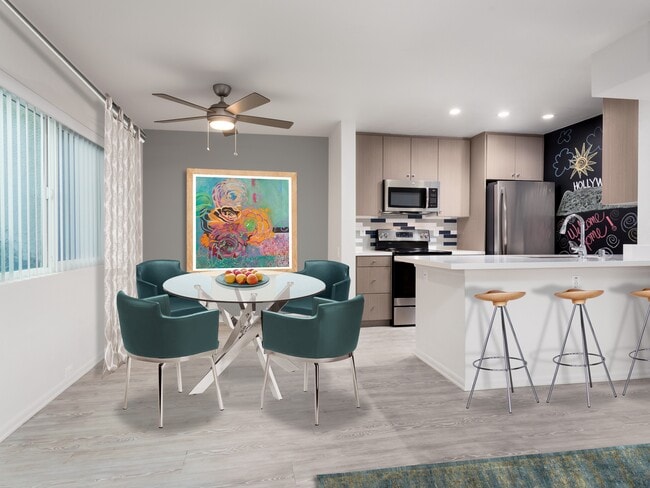 Design Package III Kitchen and Dining Area with hard surface flooring