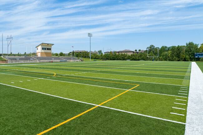 The football field at Elkhorn South High School.