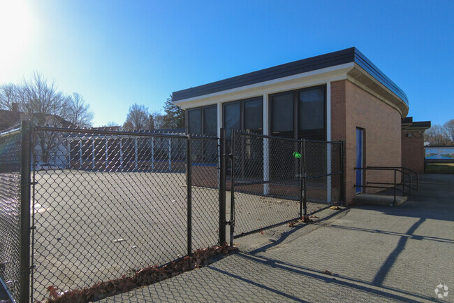 The Alexander B. Bruce School in Lawrence is fenced for additional student security.