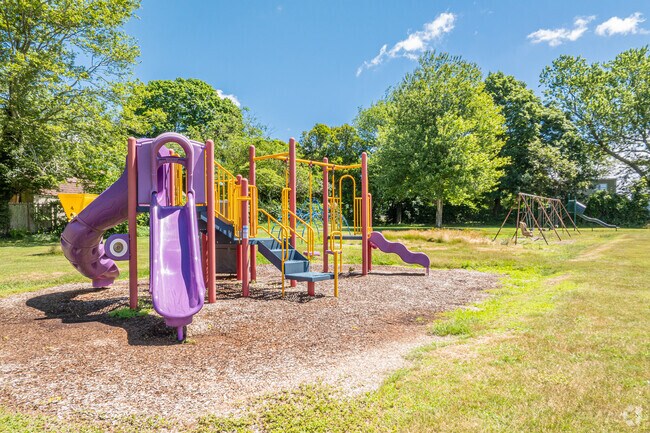 Students enjoy the Mystic River Magnet School for it's outdoor recreation areas.