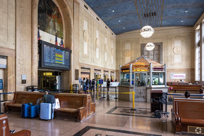 Newarks Penn Station is full of lovely details, such as opal glass globes, North Ironbound, NJ.