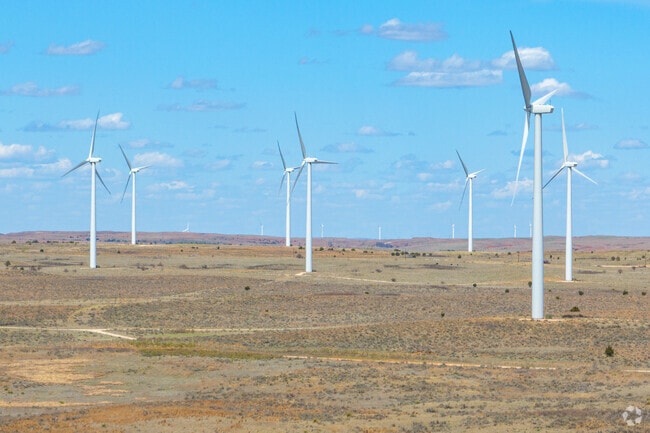 Wind turbines can be found surrounding Woodward's city limits.