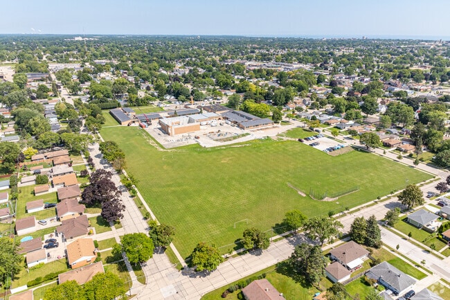 A large multi-use field is available for the students of Johnson Elementary School.