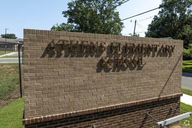 Front sign of Athens Elementary School in Athens Alabama.