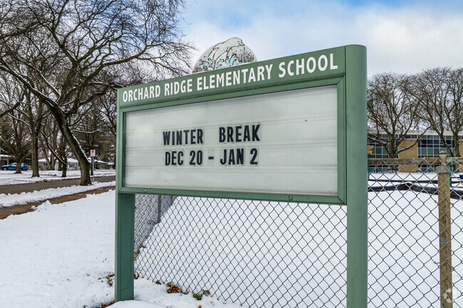 Orchard Ridge Elementary School in Madison has a winter break from December 20 - January 2.