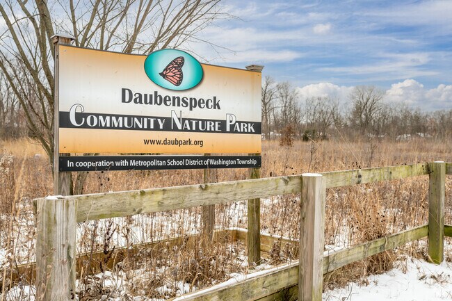 Daubenspeck Community Nature Park has uneven trails to where sturdy shoes to be safe.