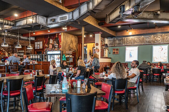 The interior of Toast Coffeehouse follows the principles of feng shui in Downtown Bay Shore.