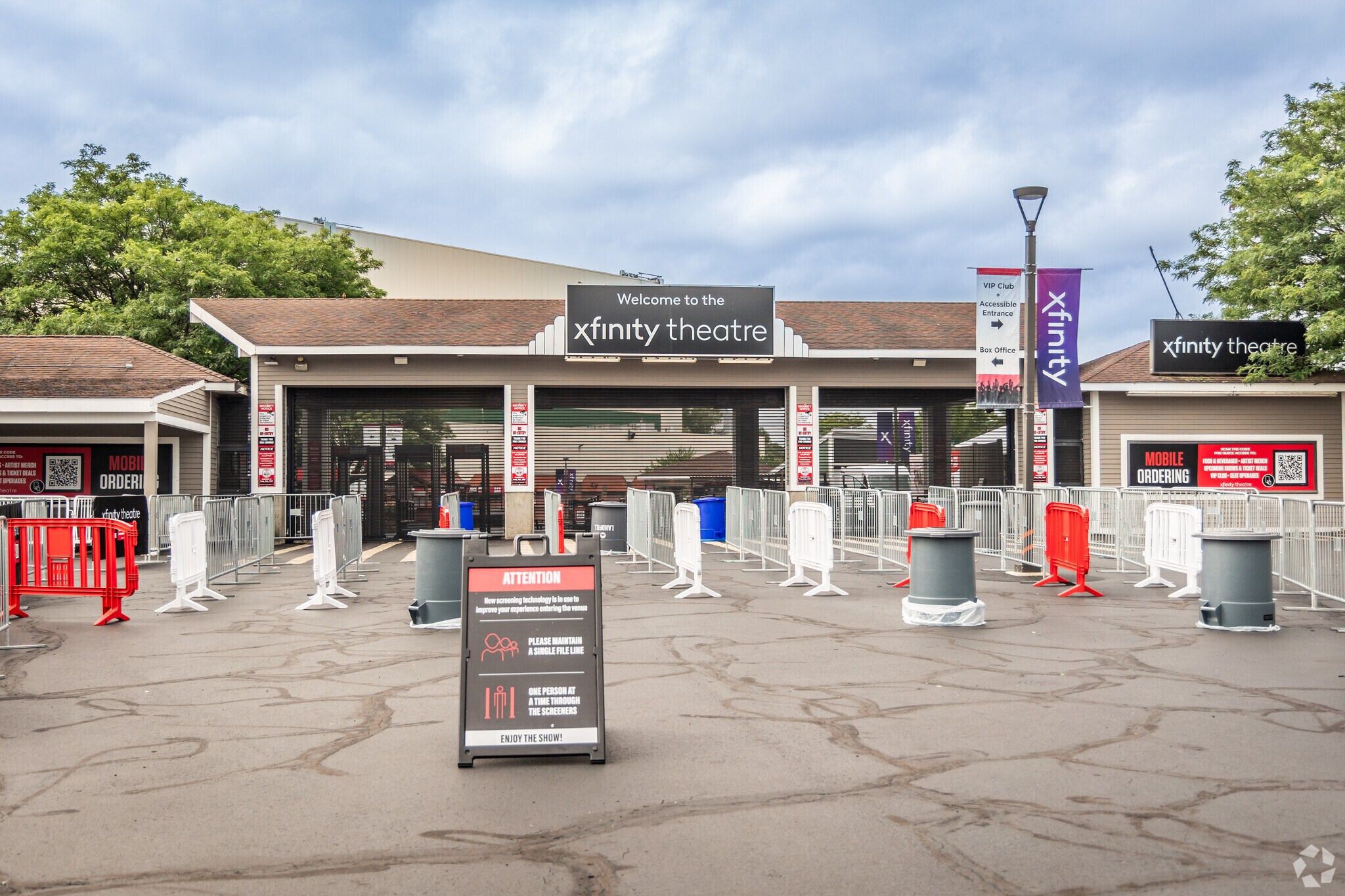 Xfinity Theatre is a popular outdoor amphitheater known for hosting live events.