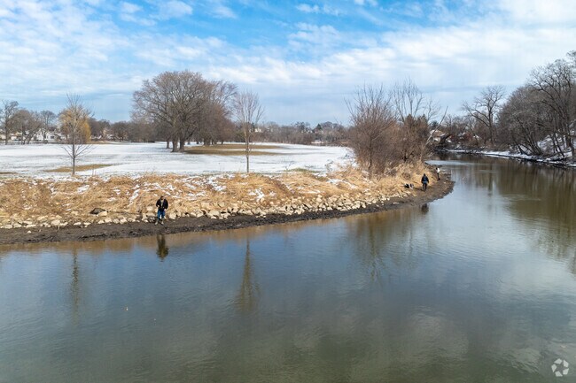 Cedar Bend Park along the Root River is a popular fishing spot for Racine fishermen.