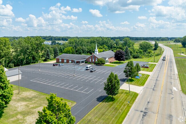 Aerial view of Loomis Park Baptist Academy.