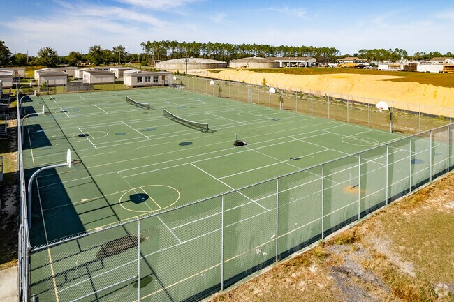 Kids love to play hoops on the basketball courts at Windy Hill Middle School located in Clermont