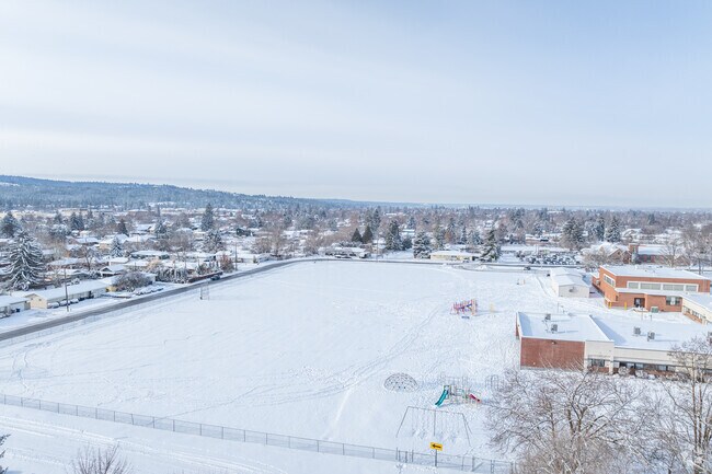 Broadway Elementary has a large playfield behind the school.