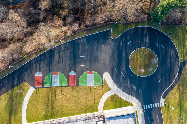 Cedarbrook Middle School has multiple outdoor game courts.