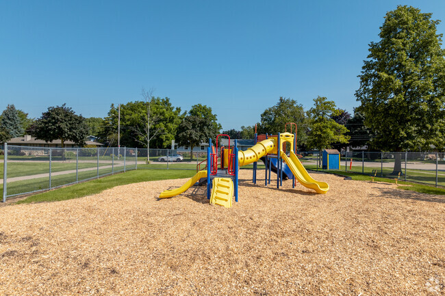 The playground at McKinley Elementary School awaits children at recess.