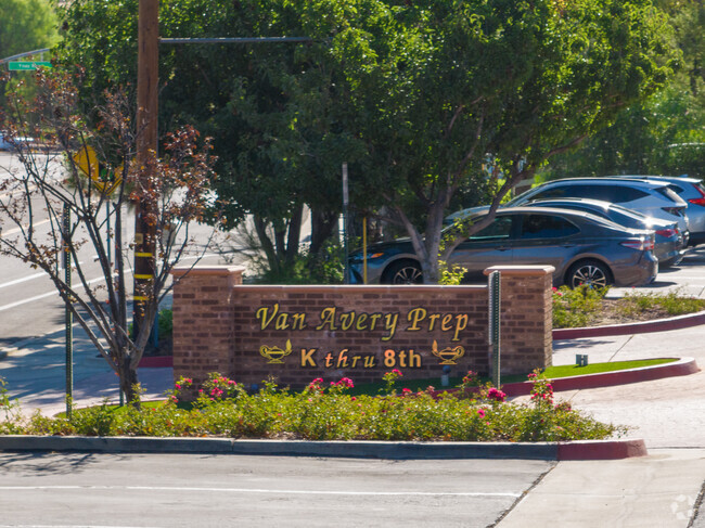Entrance sign at Van Avery Prep.