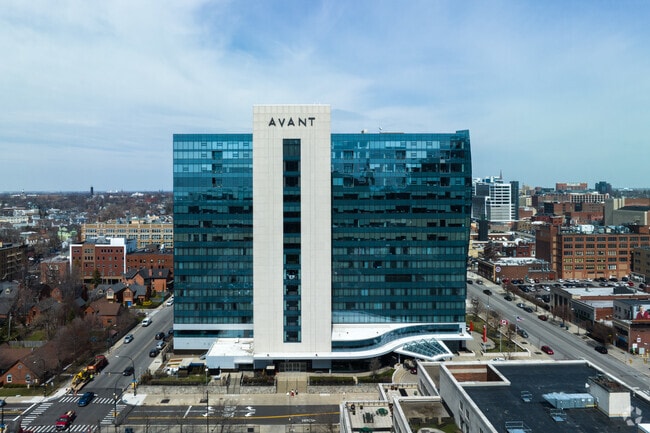 The Avant building offers a mix of high end apartments and hotel rooms in Downtown Buffalo.
