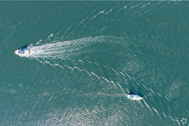 Boats of all kinds can be seen going by from the homes in Agate Point on Bainbridge Island, WA.