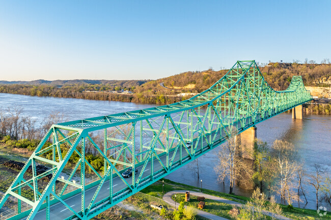 Scenic Ohio River near Yates Crossing is a great place to watch sunsets.