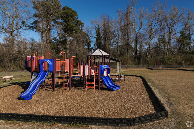 The playground at Hertford Grammar School provides a safe and engaging space for grades 3-5 to play.
