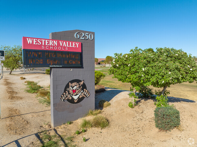 Western Valley Middle School signage.