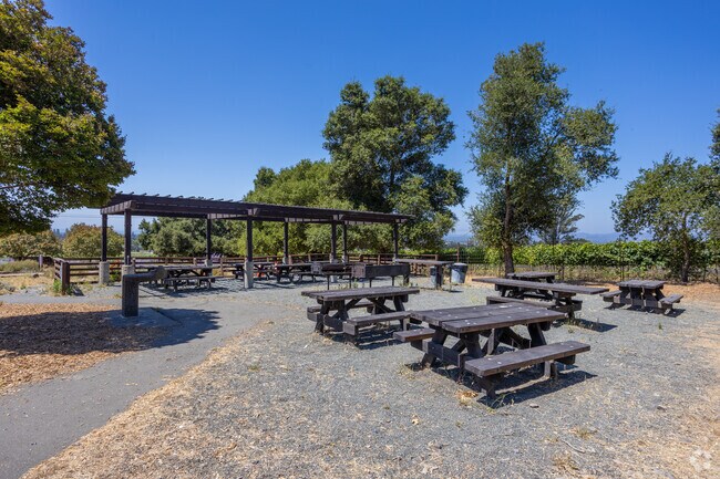 Shiloh Ranch Park in Larkfield-Wikiup boasts a beautiful picnic area for relaxing after a hike.