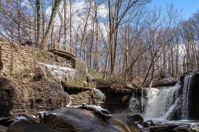 Bedford's Viaduct Park offers stunning views of the Great Falls of Tinkers Creek.