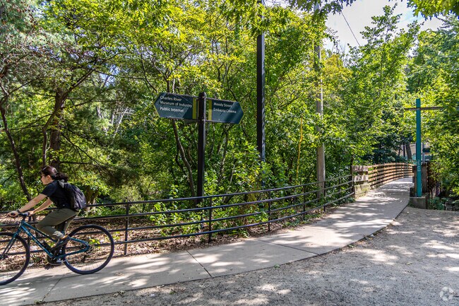 You can find many residents of Bentley College commuting in bicycles.