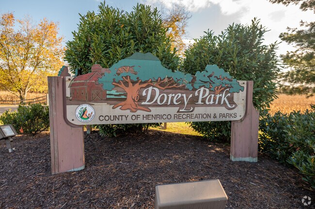 Dorey Park signage welcomes visitors in Varina.