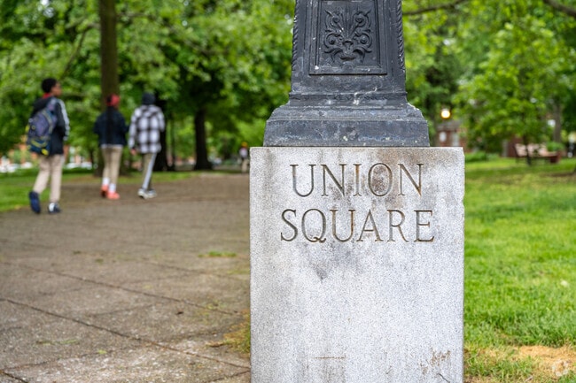 At the center of Union Square neighborhood is the park.