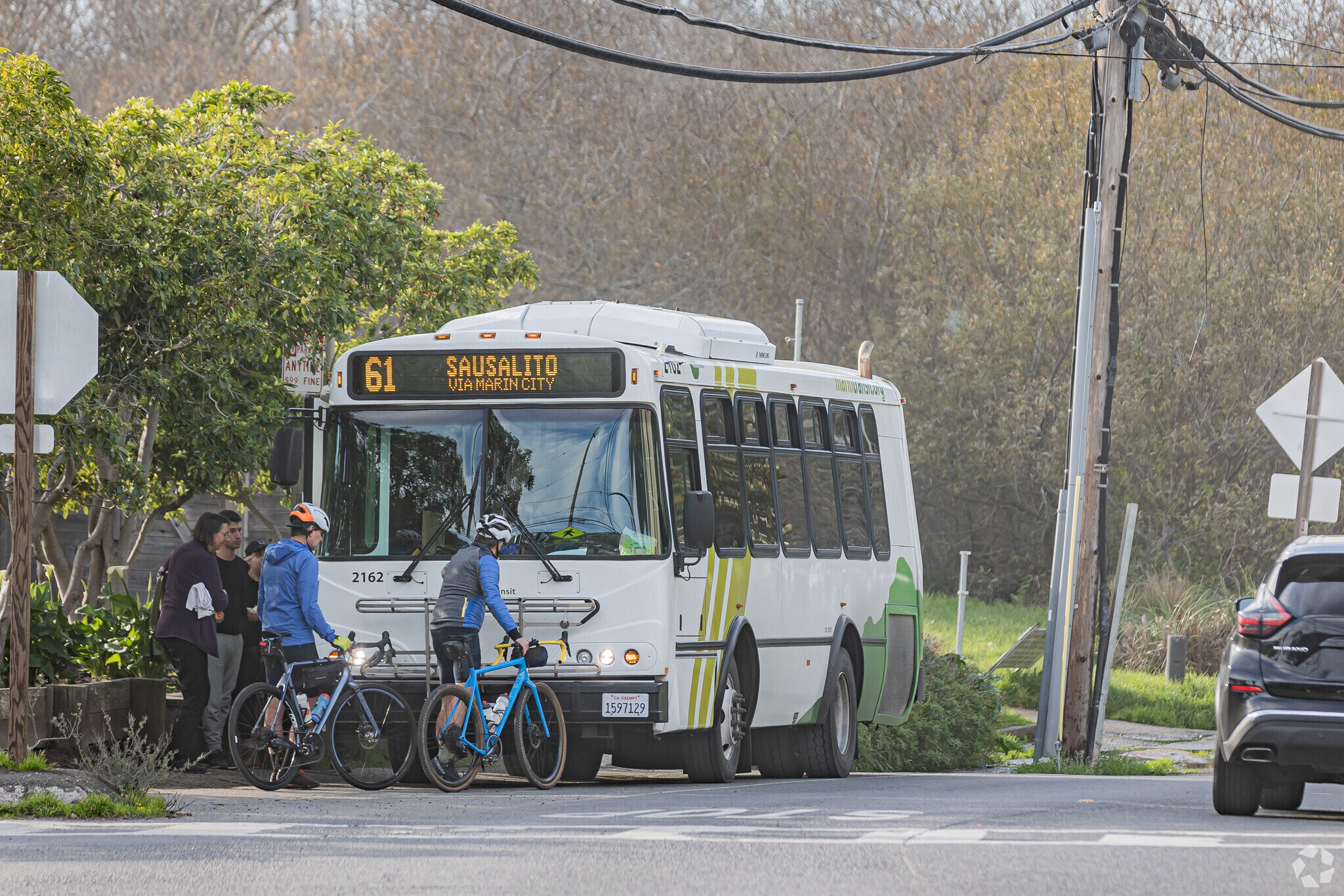 A bus delivers adventurers to the serene escape of Stinson Beach.