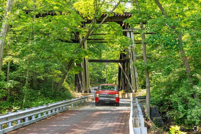 Ironstone Rail Bridge in Douglass Township, built in 1907, carries drivers over Ironstone Creek.