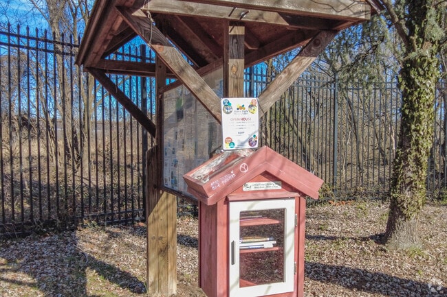 Free little libraries can be found scattered throughout the Langston neighborhood.