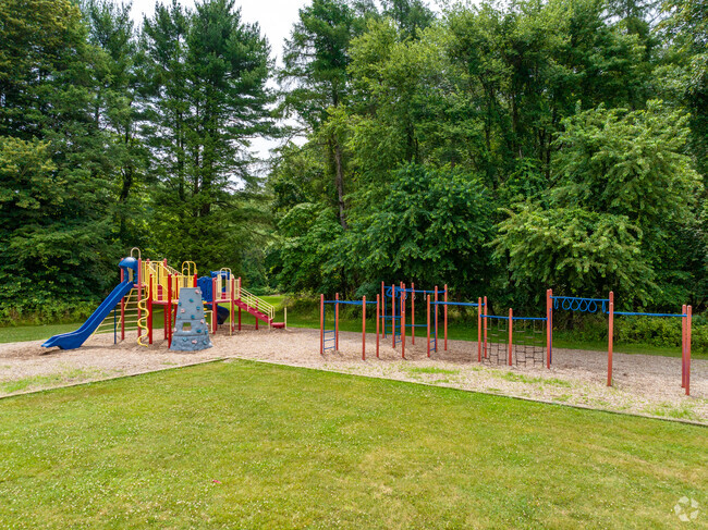 The playground at C. Richard Applegate Elementary School is in a park like setting.