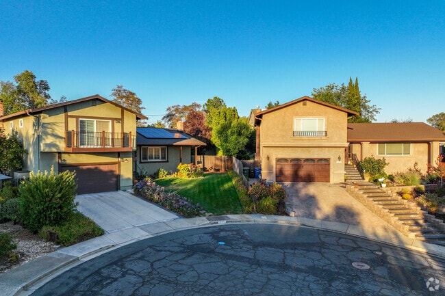 Cowell/Canterbury housing landscape features paved sidewalks and a mix of housing styles.