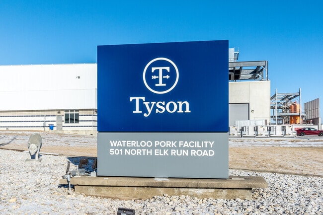Tyson's Pork Facility is a large employer in the Waterloo area.